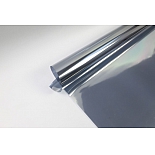 Тонировочная зеркальная пленка для окон Film, Silver-0.18, серебристая, рулон 2х0,9 м